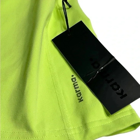 Y2K KARMA ATHLETICS bright neon yellow halter cami tank top,cut out ,straps - Picture 4 of 15